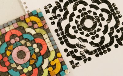 Lego print making workshop at Peterborough Museum
